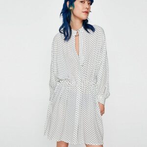 Polka dot shirt dress